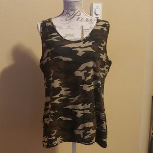 Camo Racer Back Tank Top 3X